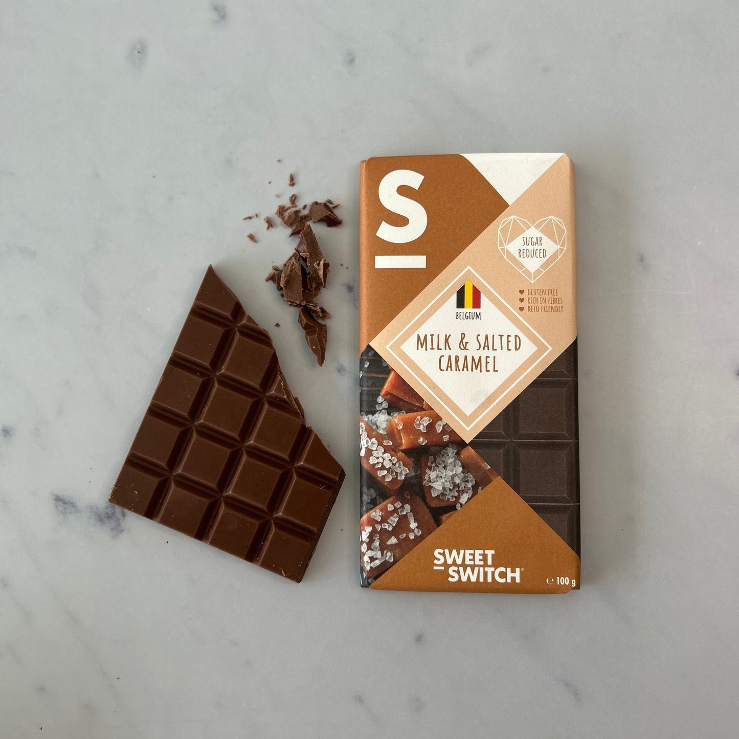 Melkchocolade & Gezouten Karamel 100 g