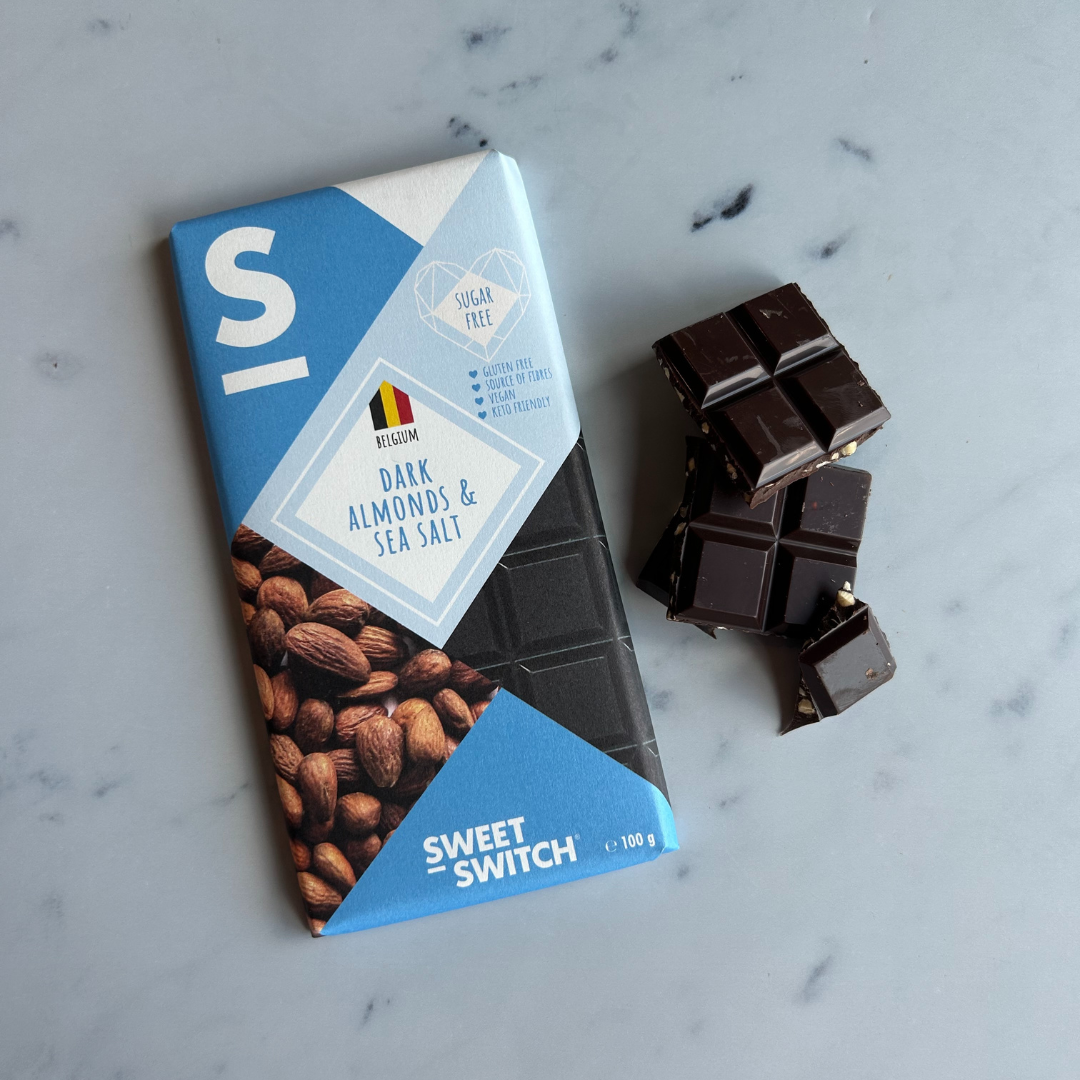 Pure Chocolade met Amandelen & Zeezout 100 g